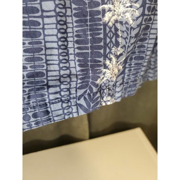 Vintage Single Stitch Pacific Legend Blue Palm Button Up Hawaiian Shirt Men 2XL - Picture 5 of 7